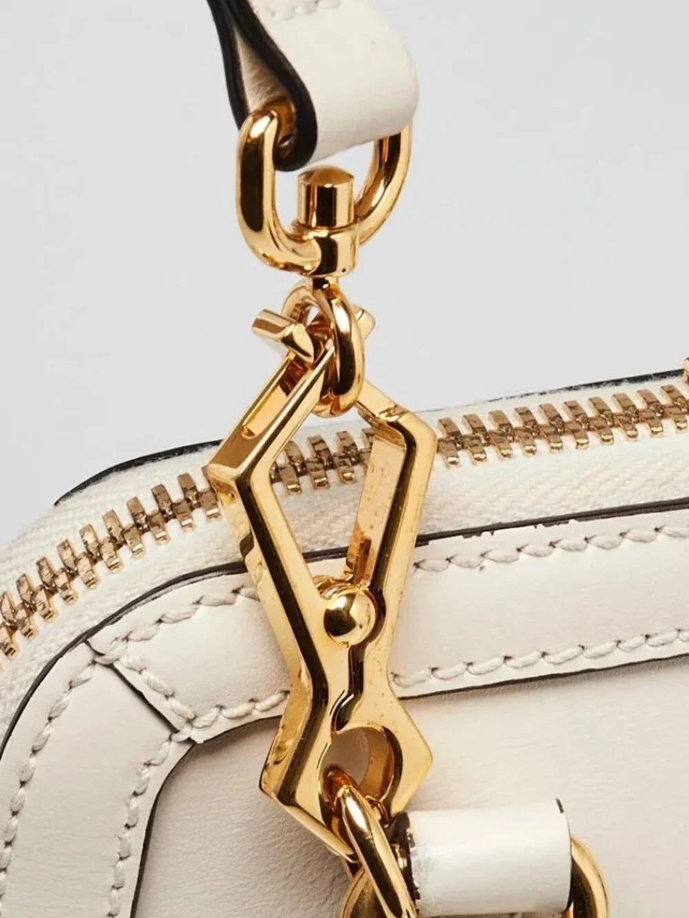 Gucci White Smooth Leather 1955 Horsebit Mini Bag
